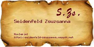 Seidenfeld Zsuzsanna névjegykártya